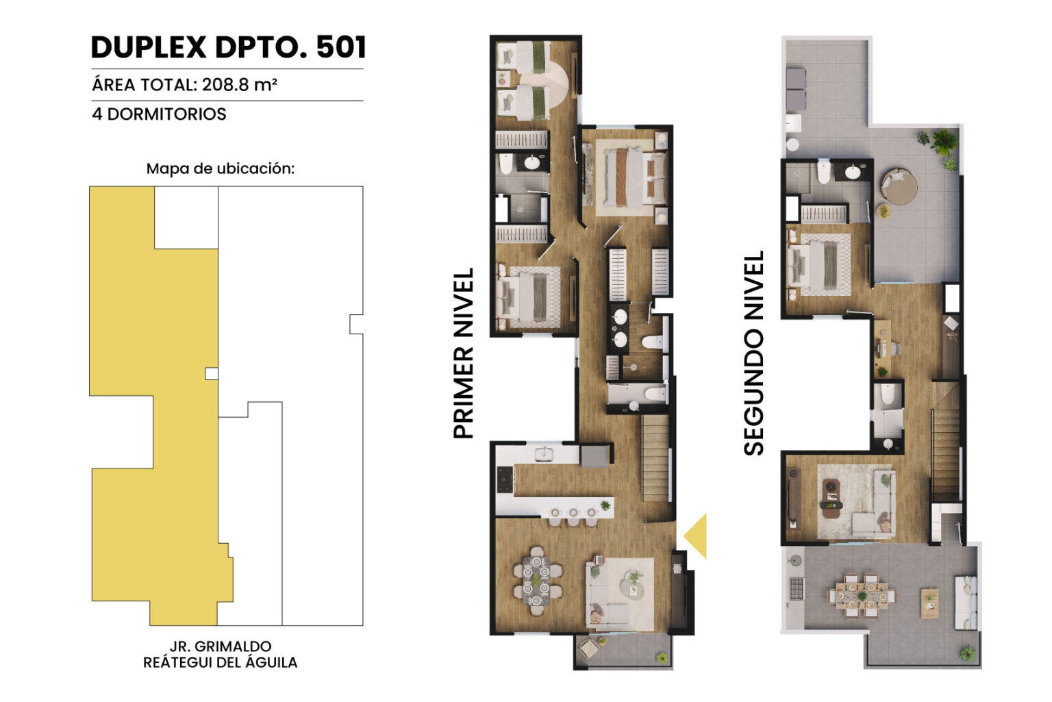 Departamentos tipologia duplex 501